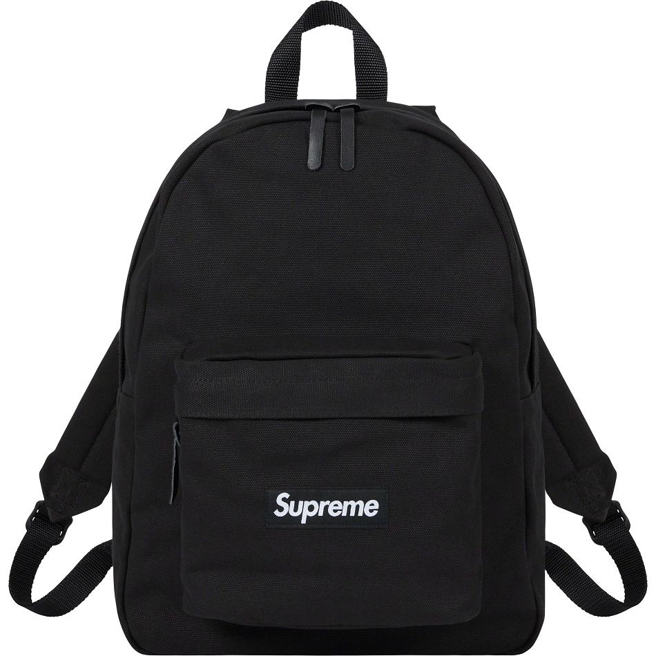 Black Supreme Canvas Backpack Bags | PH166BC