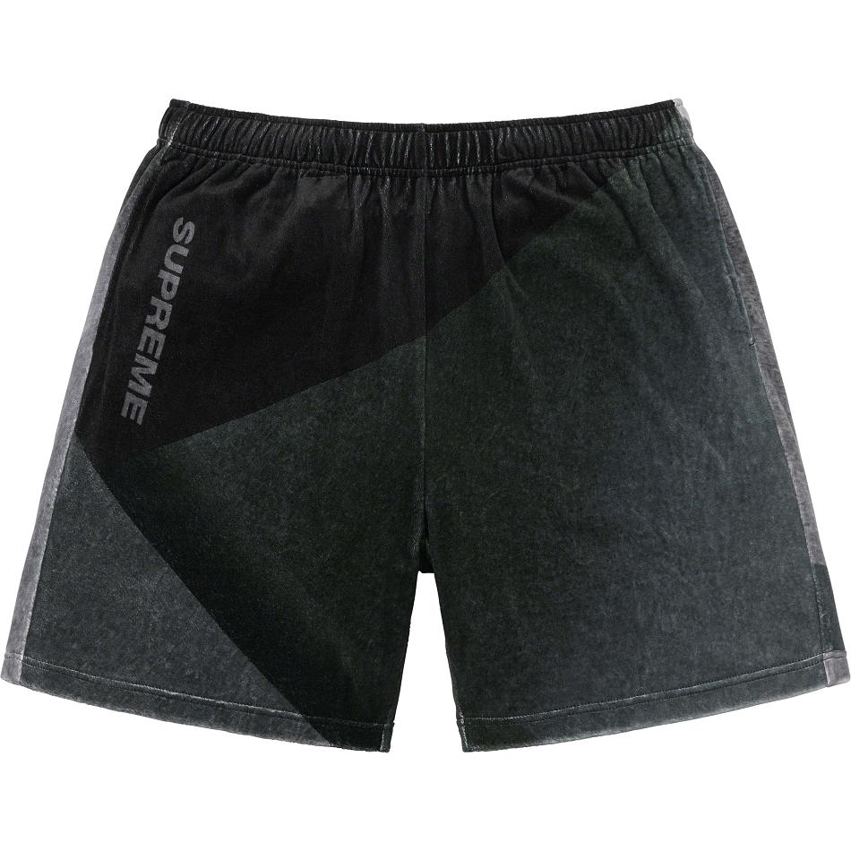 Black Supreme Geo Velour Shorts | PH363DN