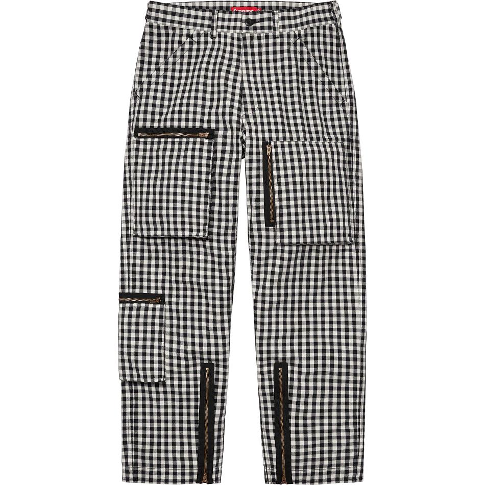 Black Supreme Gingham Flight Pant Pants | PH392HK