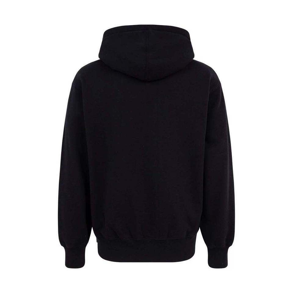 Black Supreme Logo Embroide Hoodie | PH473LH