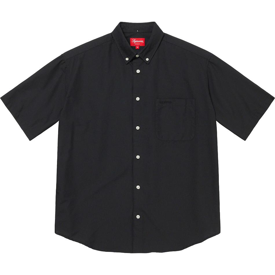 Black Supreme Loose Fit S/S Oxford Shirts | PH384IS