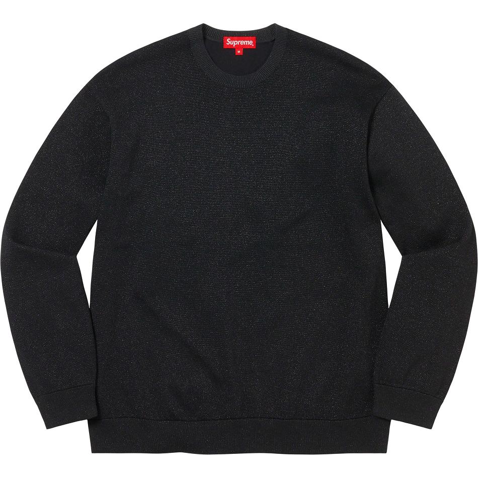 Black Supreme Metallic L/S Top Sweaters | PH333OR