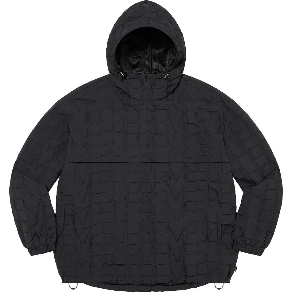 Black Supreme Repeat Stitch Anorak Jackets | PH442FM