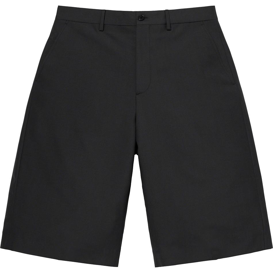 Black Supreme Wool Trouser Shorts | PH354RW