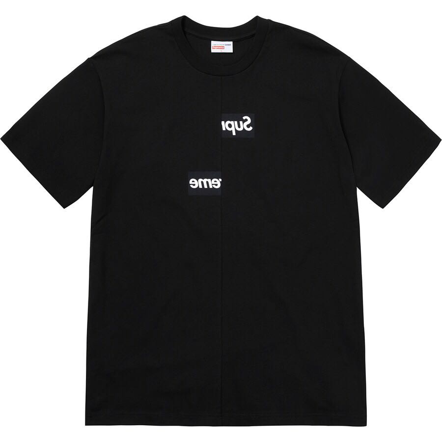 Black Supreme x CDG Split Box Logo T Shirts | PH194MA