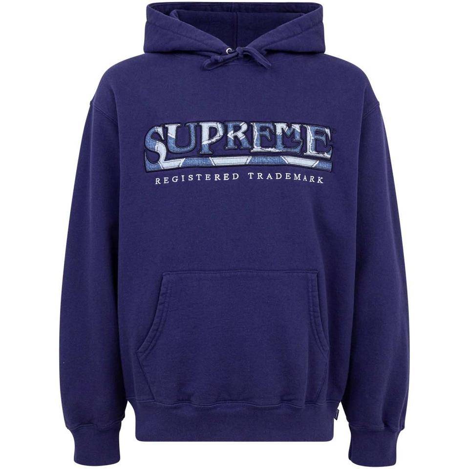 Blue Supreme Amazing Denim Logo Hoodie | PH491AP