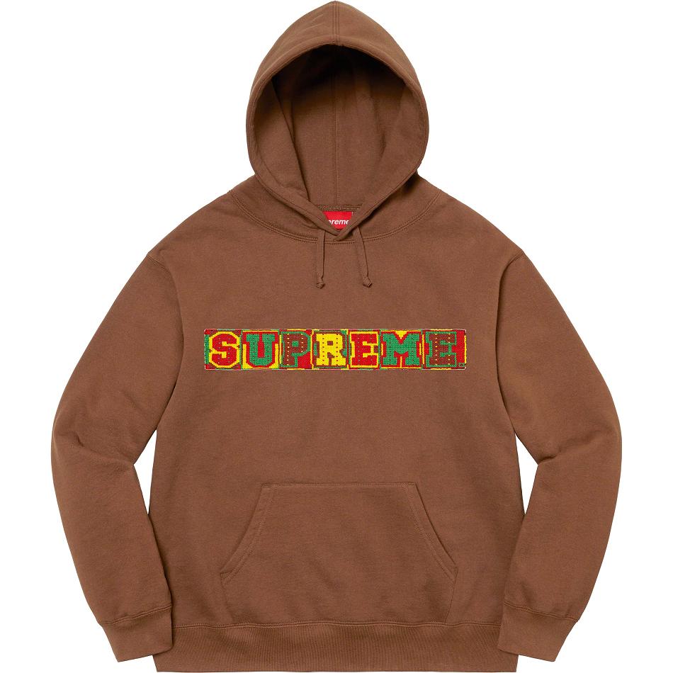 Brown Supreme Beaded Hooded Sweatshirts | PH273QZ