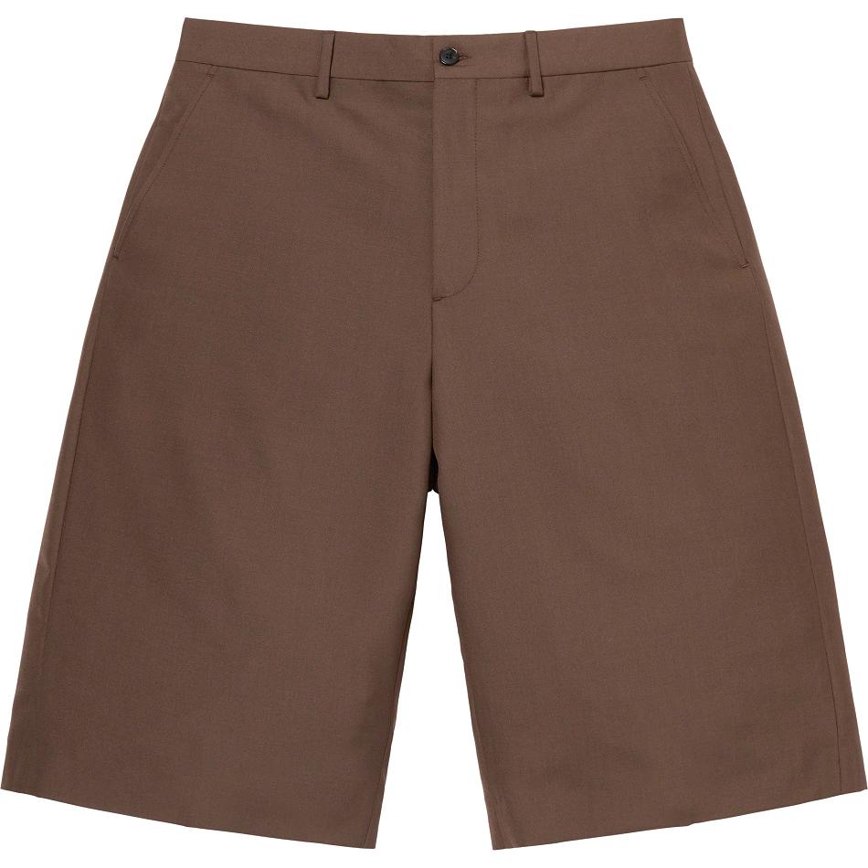 Brown Supreme Wool Trouser Shorts | PH351QZ