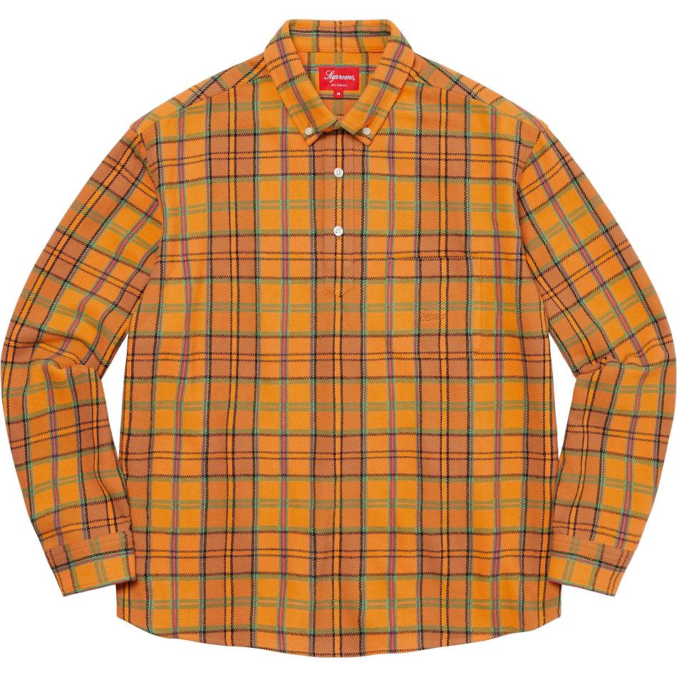 Gold Supreme Pullover Plaid Flannel Shirts | PH377QZ