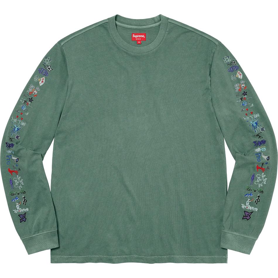 Green Supreme AOI Icons L/S Top Sweaters | PH313GL