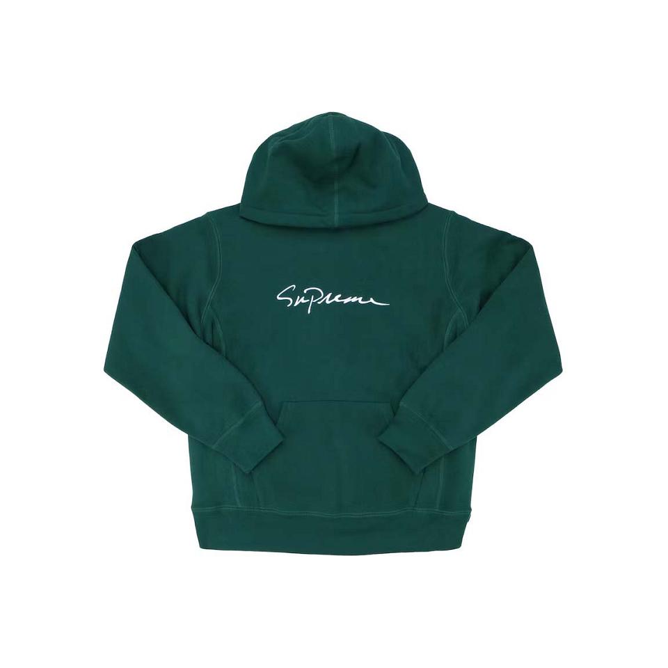 Green Supreme Classic Script Hooded Sweatshirts | PH268CE