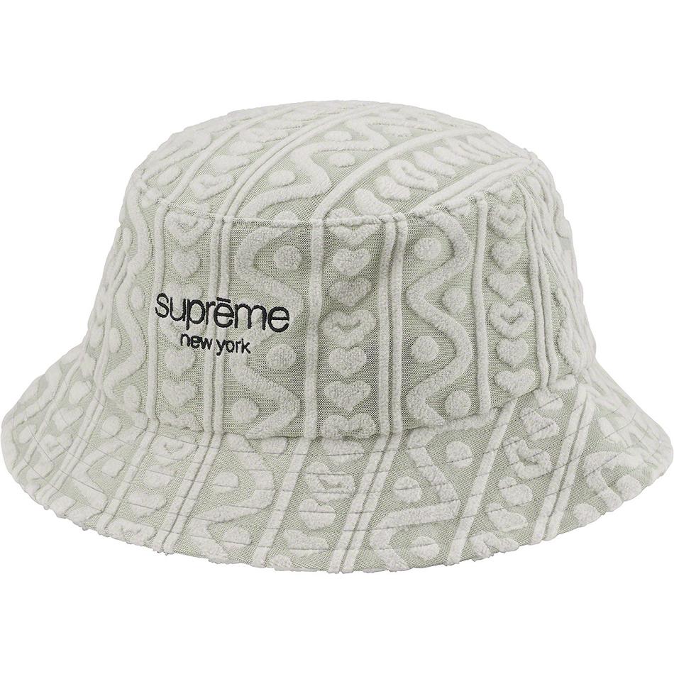 Grey Supreme Terry Pattern Crusher Hats | PH140BC