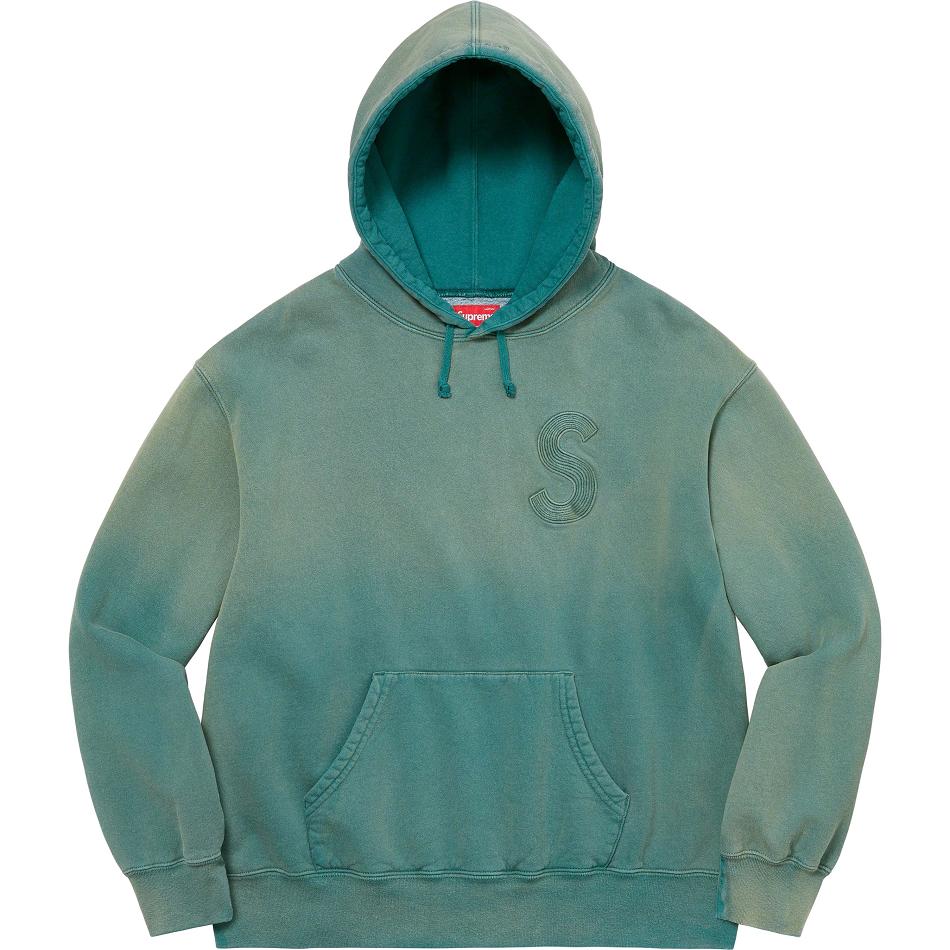 Navy Supreme Overdyed S Logo Hooded Sweatshirts | PH280IS