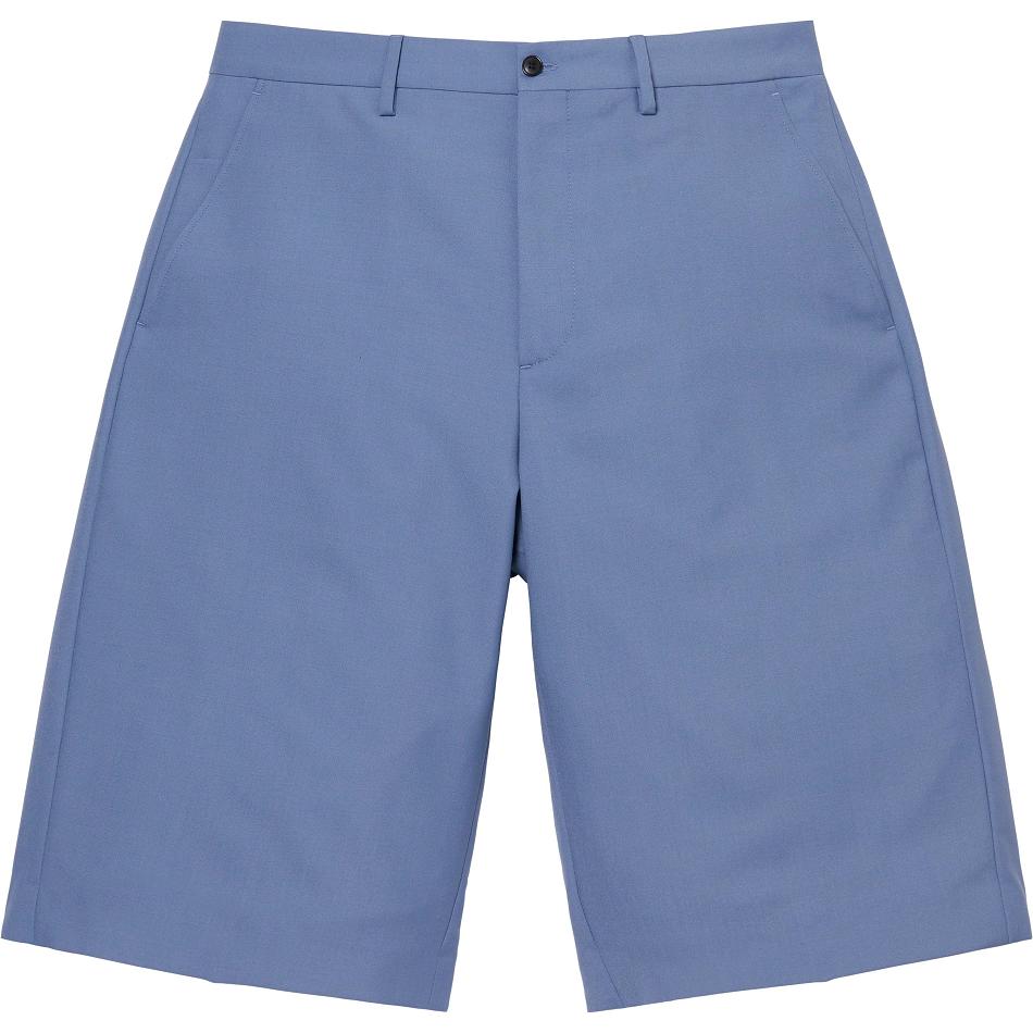 Navy Supreme Wool Trouser Shorts | PH352WY