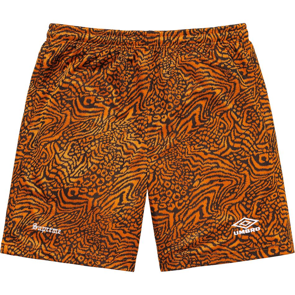 Orange Supreme Jacquard Animal Print Soccer Shorts | PH359OR