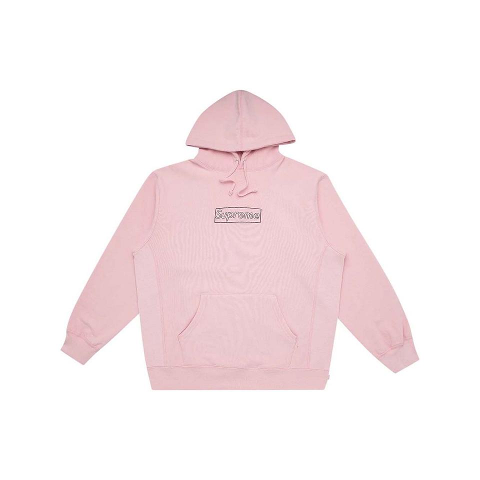 Pink Supreme Kaws Chalk Real Hoodie | PH477VD