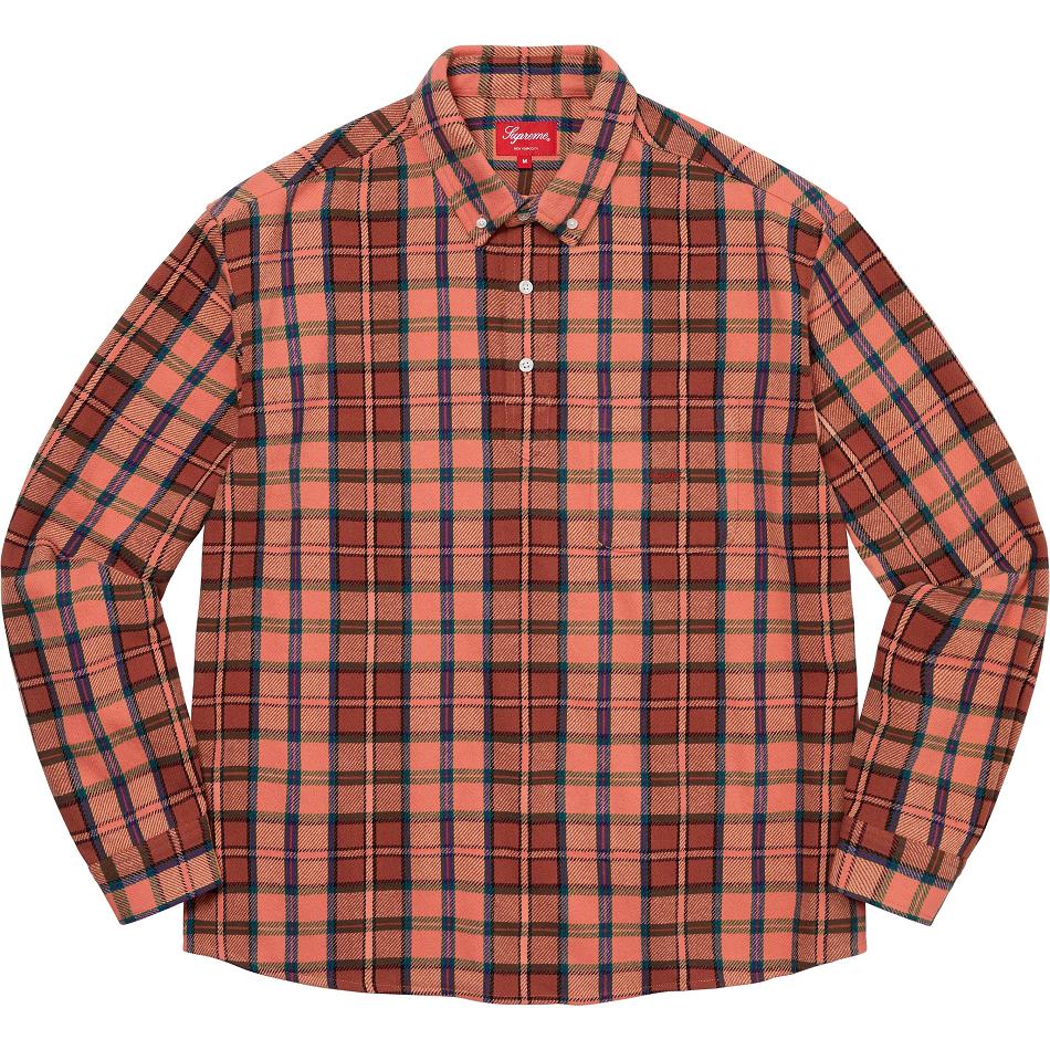 Pink Supreme Pullover Plaid Flannel Shirts | PH378WY