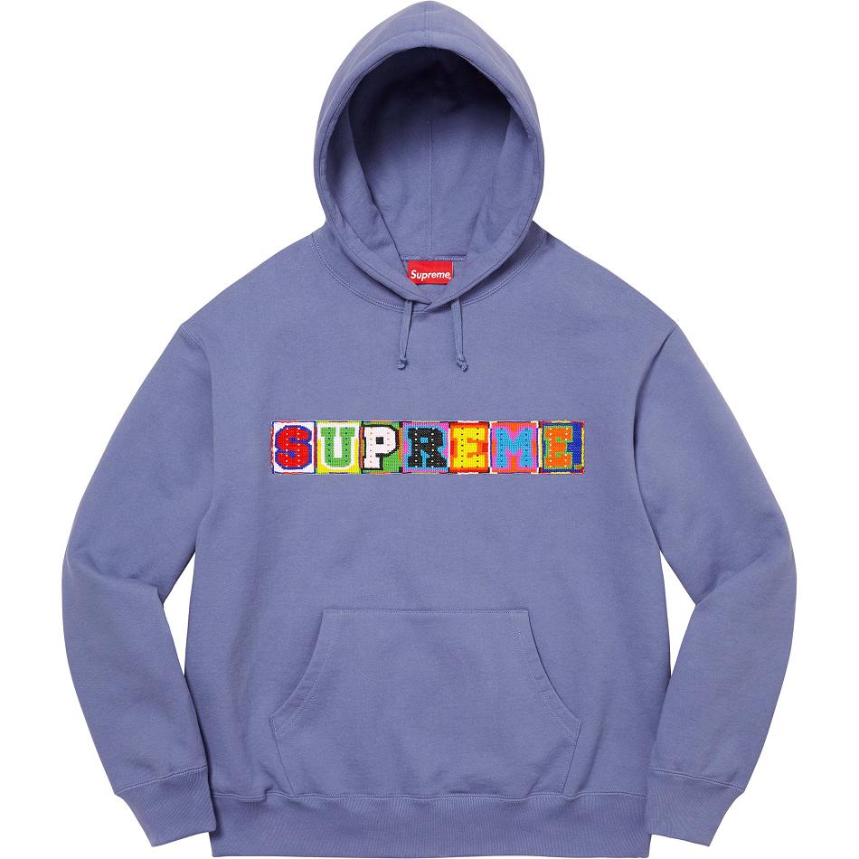 Purple Supreme Beaded Hooded Sweatshirts | PH274WY