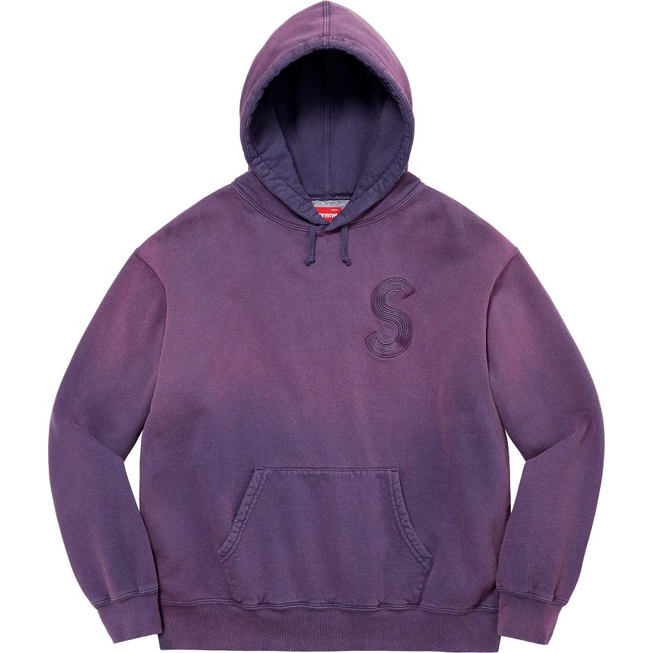 Purple Supreme Overdyed S Logo Hooded Sweatshirts | PH276RW