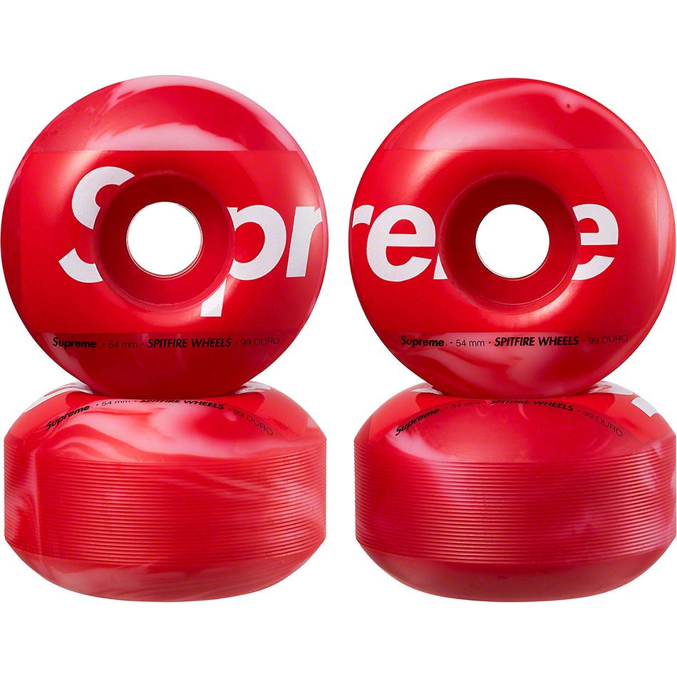 Red Supreme Spitfire® Shop Wheels (Set of 4) Skateboard Accessories | PH174YU