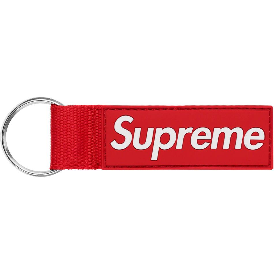 Red Supreme Webbing Keychain Accessories | PH183GL