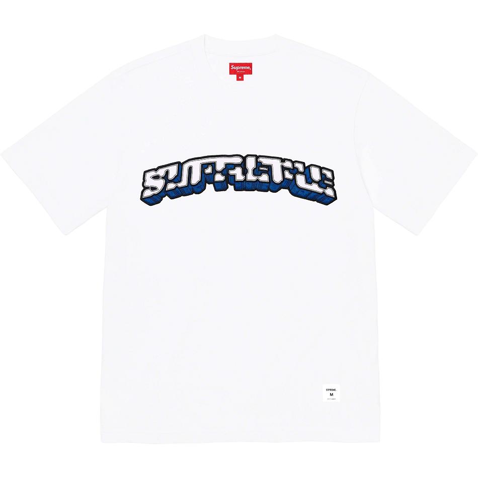 White Supreme Block Arc S/S Top Sweaters | PH329TV