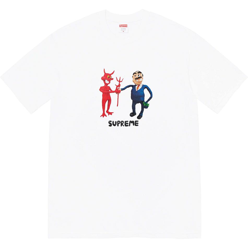 White Supreme Business Tee T Shirts | PH217VD