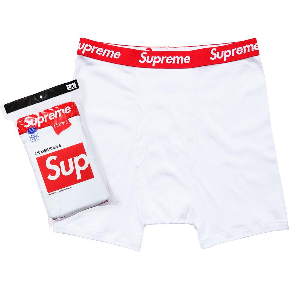 White Supreme Hanes® Boxer Briefs (4 Pack) Underwear | PH101AP