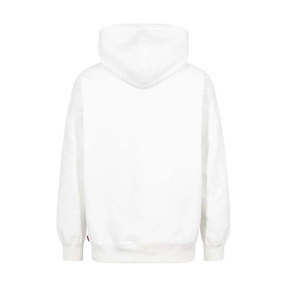 White Supreme Lace Detail Logo Hoodie | PH475XF