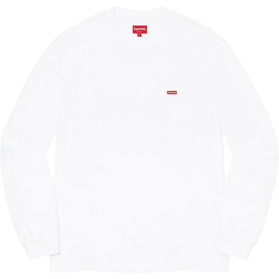 White Supreme Small Box L/S Tee Sweaters | PH347VD