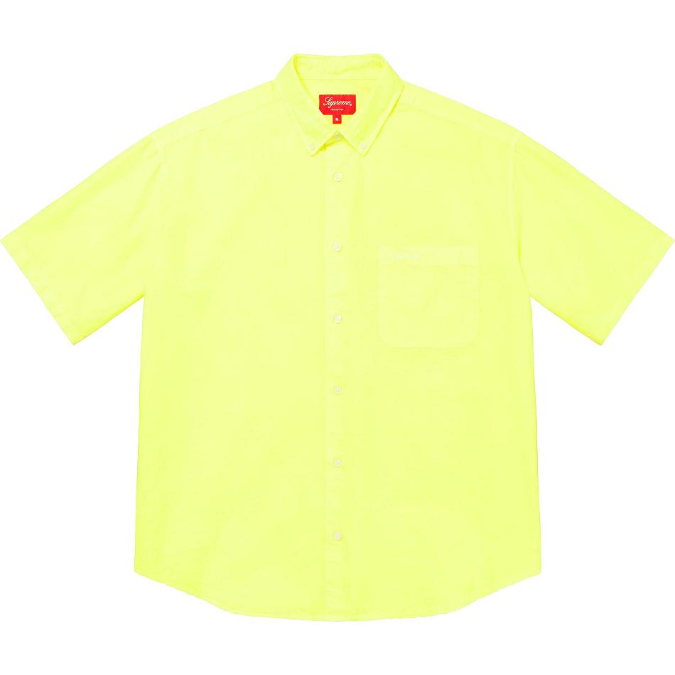 Yellow Supreme Loose Fit S/S Oxford Shirts | PH382YU