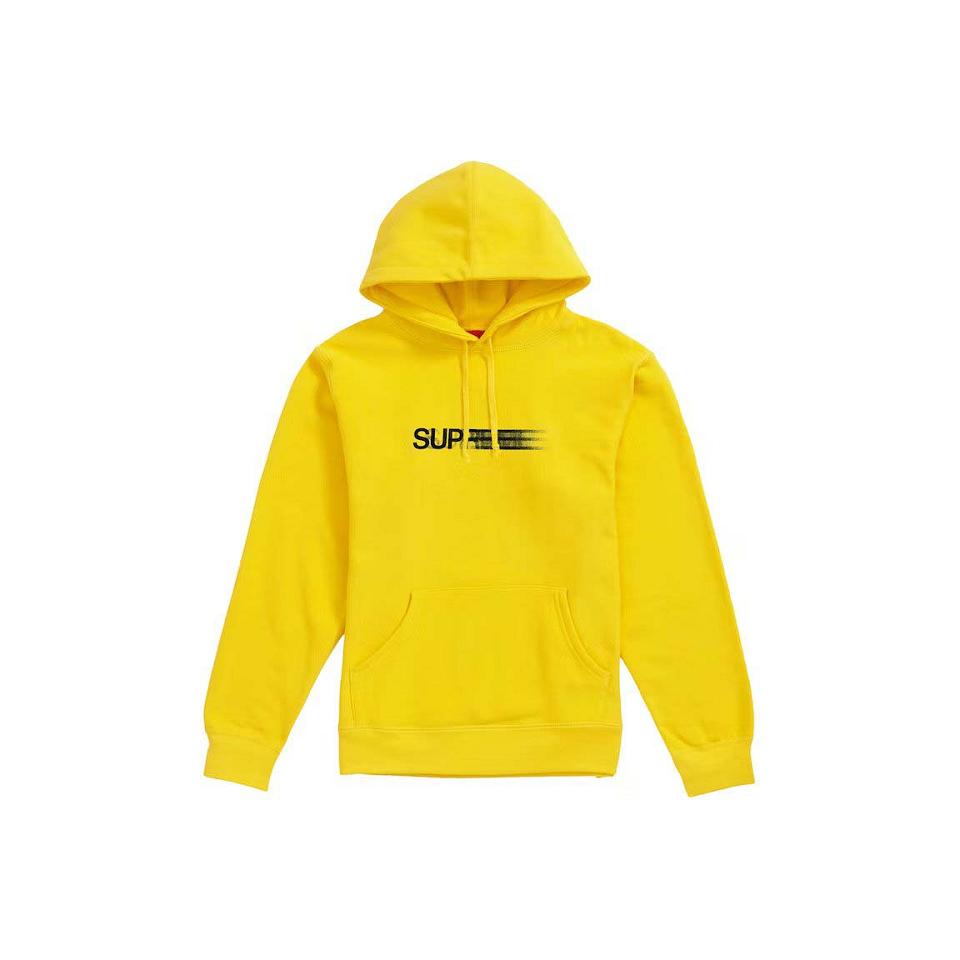 Yellow Supreme Motion Logo Hooded Sweatshirts | PH264KI