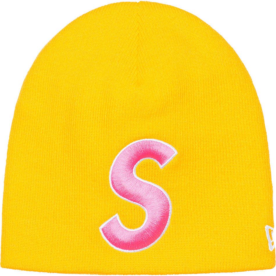 Yellow Supreme New Era® S Logo Beanie Hats | PH153AP