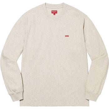 Beige Supreme Small Box L/S Tee Sweaters | PH343LH