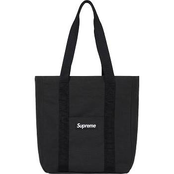 Black Supreme Canvas Tote Bags | PH167NB