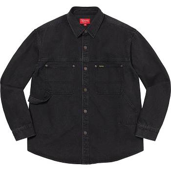 Black Supreme Denim Painter Shirts | PH390FM