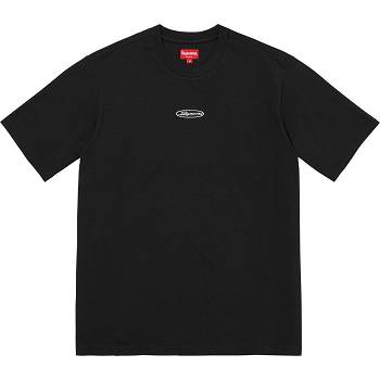 Black Supreme Oval Logo S/S Top Sweaters | PH337DN