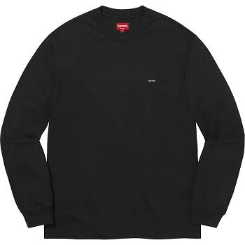 Black Supreme Small Box L/S Tee Sweaters | PH342KI