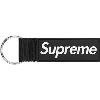 Black Supreme Webbing Keychain Accessories | PH182FM