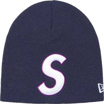 Blue Supreme New Era® S Logo Beanie Hats | PH149UT