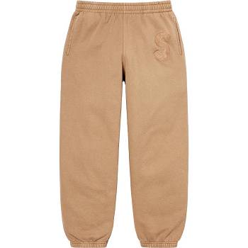 Brown Supreme Overdyed S Logo Sweatpant Pants | PH405EX