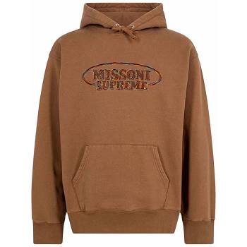 Brown Supreme x Missoni Logo Hoodie | PH456WY