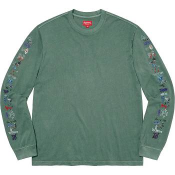 Green Supreme AOI Icons L/S Top Sweaters | PH313GL