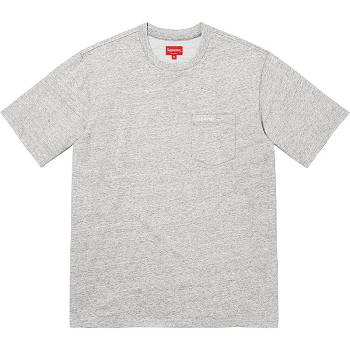 Grey Supreme S/S Pocket Tee Sweaters | PH319XF