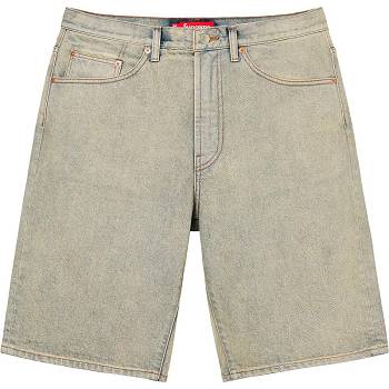 Khaki Supreme Baggy Denim Shorts | PH357UT