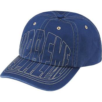 Navy Supreme Visor Stitch 6-Panel Hats | PH126PQ