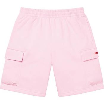 Pink Supreme Small Box Baggy Cargo Sweat Shorts | PH367JJ