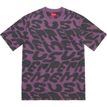 Purple Supreme Stacked Intarsia S/S Top Sweaters | PH309AP