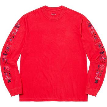 Red Supreme AOI Icons L/S Top Sweaters | PH314HK