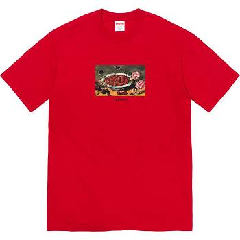 Red Supreme Strawberries Tee T Shirts | PH252YU